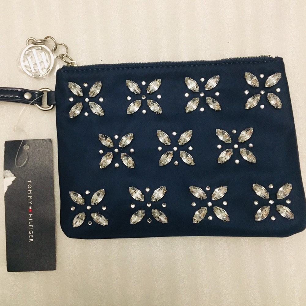 Tommy Hilfiger rhinestone wristlet